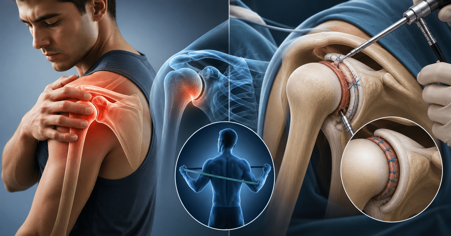 Recurrent shoulder dislocation showing non-surgical rehabilitation and arthroscopic stabilization