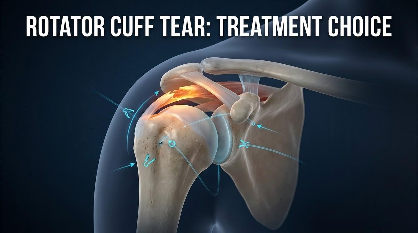 3D anatomical visualization of rotator cuff tendon tear and arthroscopic repair vs conservative treatment by Dr Aditya Jain StepUp Joints Lajpat Nagar Delh