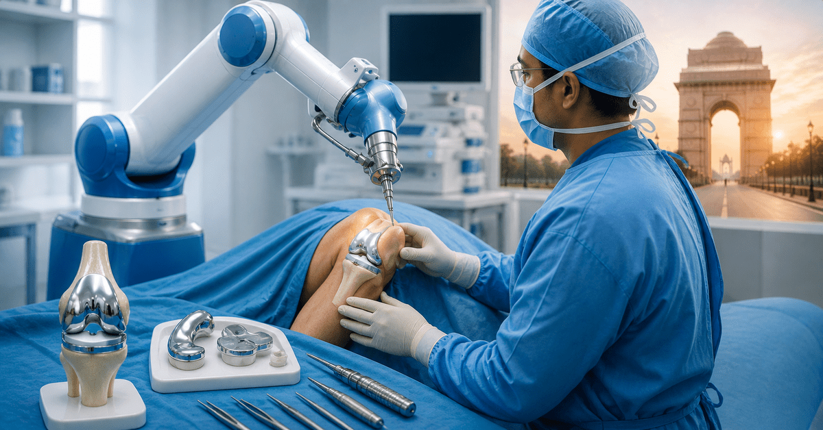 Robotic knee replacement surgery using advanced robotic technology in Delhi